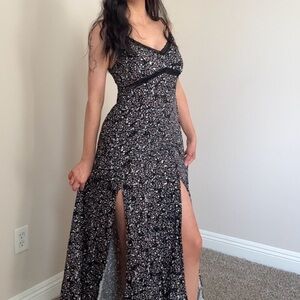 Idyllwind Black Floral Maxi Dress